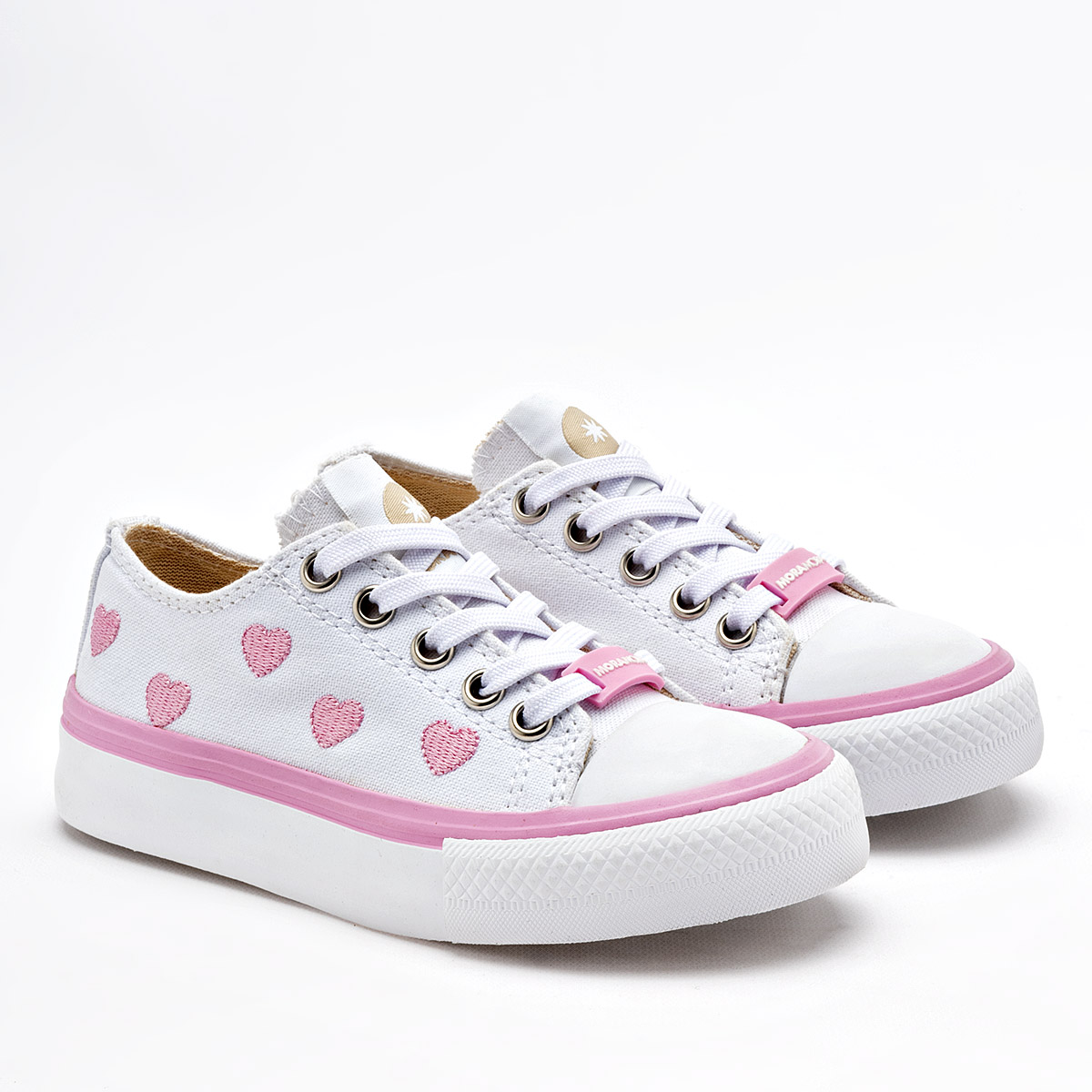 Moramora Tenis Urbano Para Niña Blanco Rosa Cod.132583