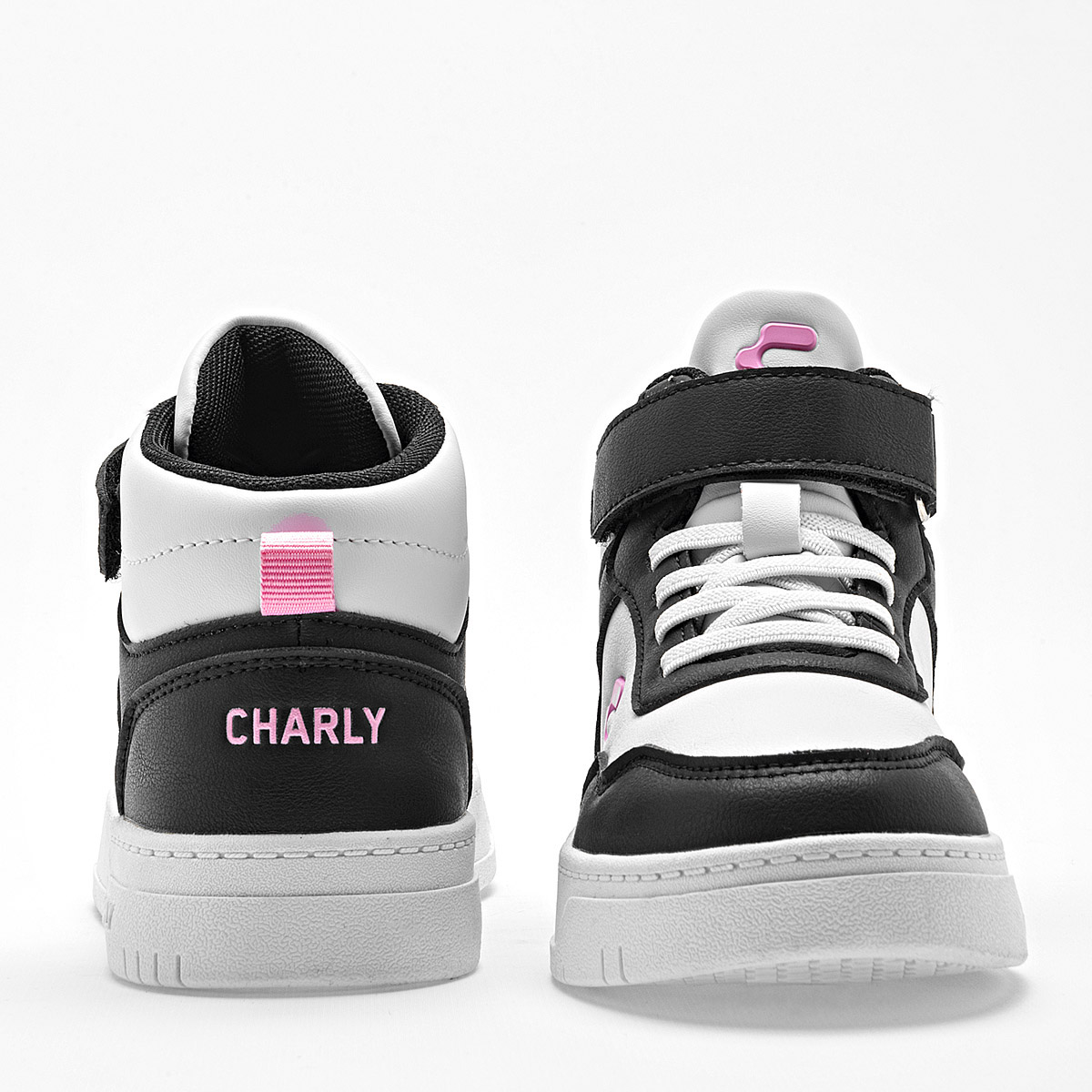 Foto 2 | Charly Tenis Urbano Para Niña Blanco Negro, Agujeta Elastica Cod.131621