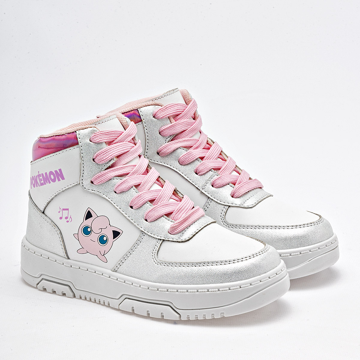 Foto 1 | Licencias Yuyin Tenis Urbano Para Niña Blanco Plata Rosa Cod.132411