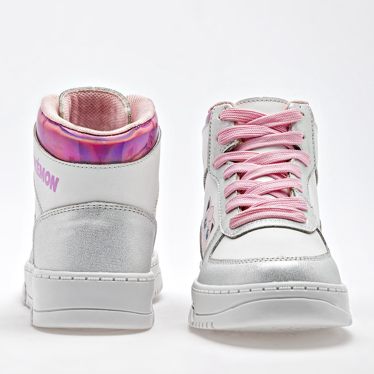 Foto 2 | Licencias Yuyin Tenis Urbano Para Niña Blanco Plata Rosa Cod.132411