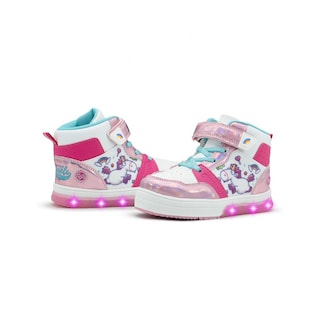 Foto 4 | Tenis Bota Para Niña Con Luces Unicornio Arcoiris Blanco Fucsia