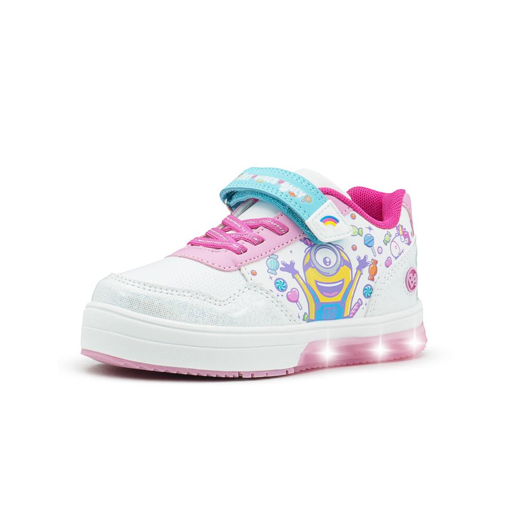 Foto 4 | Tenis Luces Mi Villano Favorito Minions Luces Niña Arcoiris Blanco