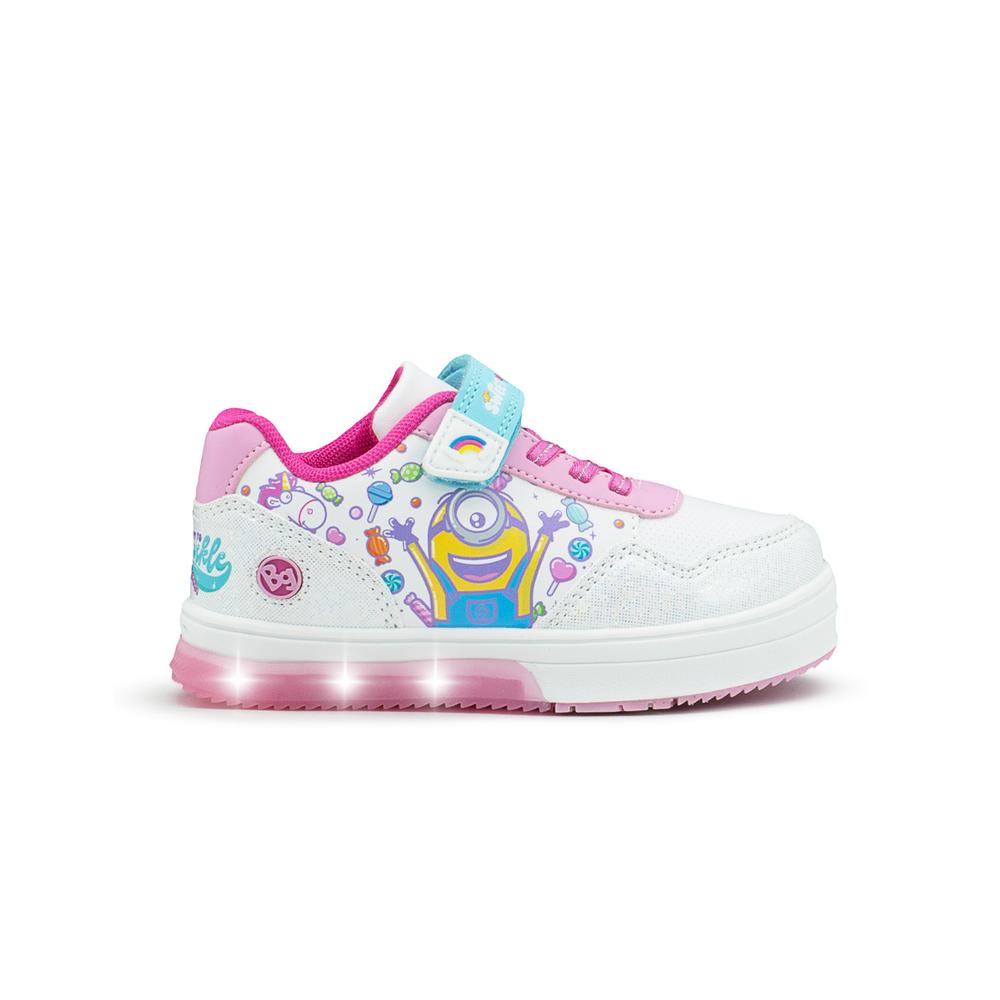 Foto 7 | Tenis Luces Mi Villano Favorito Minions Luces Niña Arcoiris Blanco