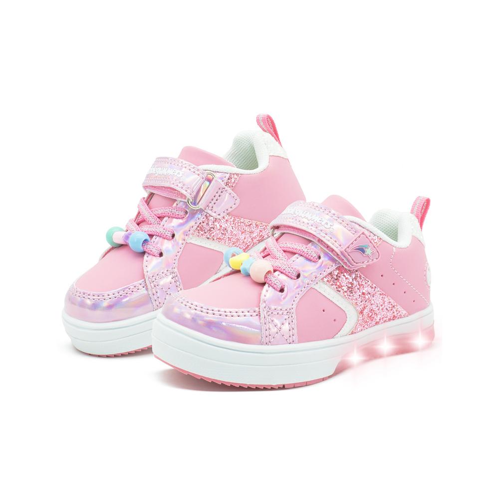 Foto 2 pulgar | Tenis Bubble Gummers Toto Para Niña Con Luces Velcro En Rosa Rosa