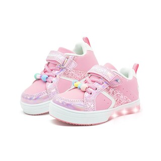 Foto 1 | Tenis Bubble Gummers Toto Para Niña Con Luces Velcro En Rosa Rosa