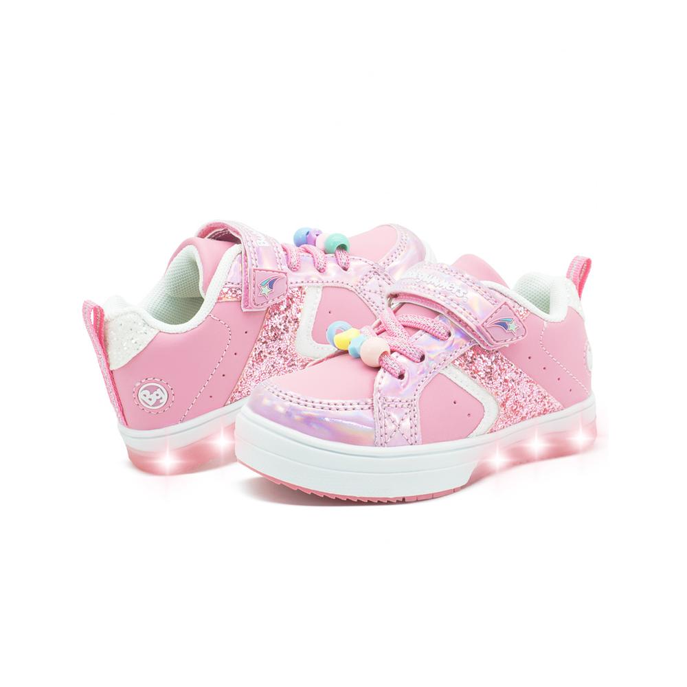 Foto 4 pulgar | Tenis Bubble Gummers Toto Para Niña Con Luces Velcro En Rosa Rosa
