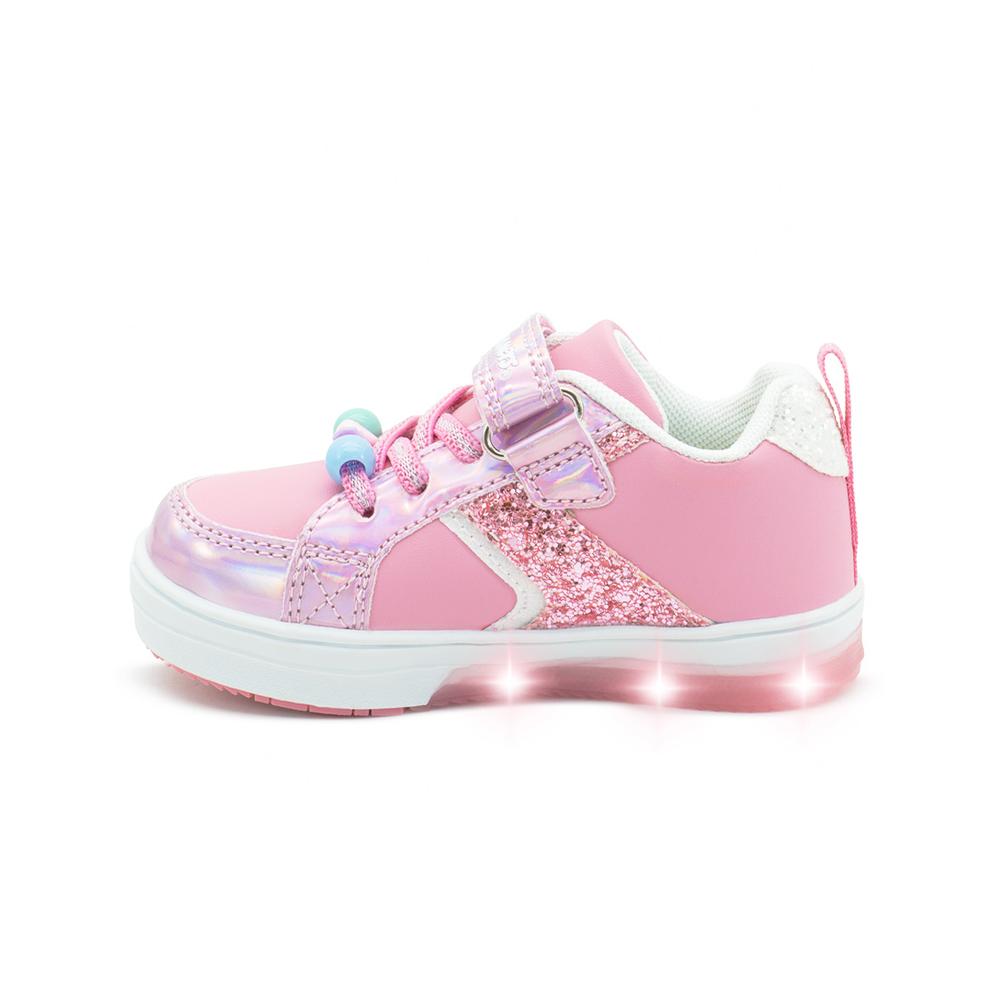 Foto 7 pulgar | Tenis Bubble Gummers Toto Para Niña Con Luces Velcro En Rosa Rosa