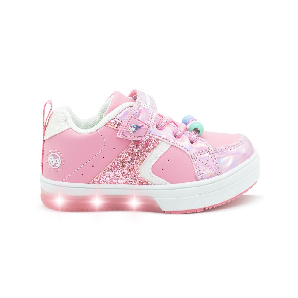Foto 8 pulgar | Tenis Bubble Gummers Toto Para Niña Con Luces Velcro En Rosa Rosa