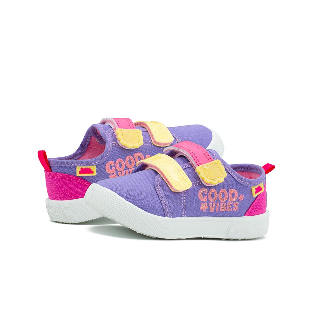 Foto 3 pulgar | Tenis Bubble Gummers Turron Para Niñas Velcro Lila/fiusha Fucsia