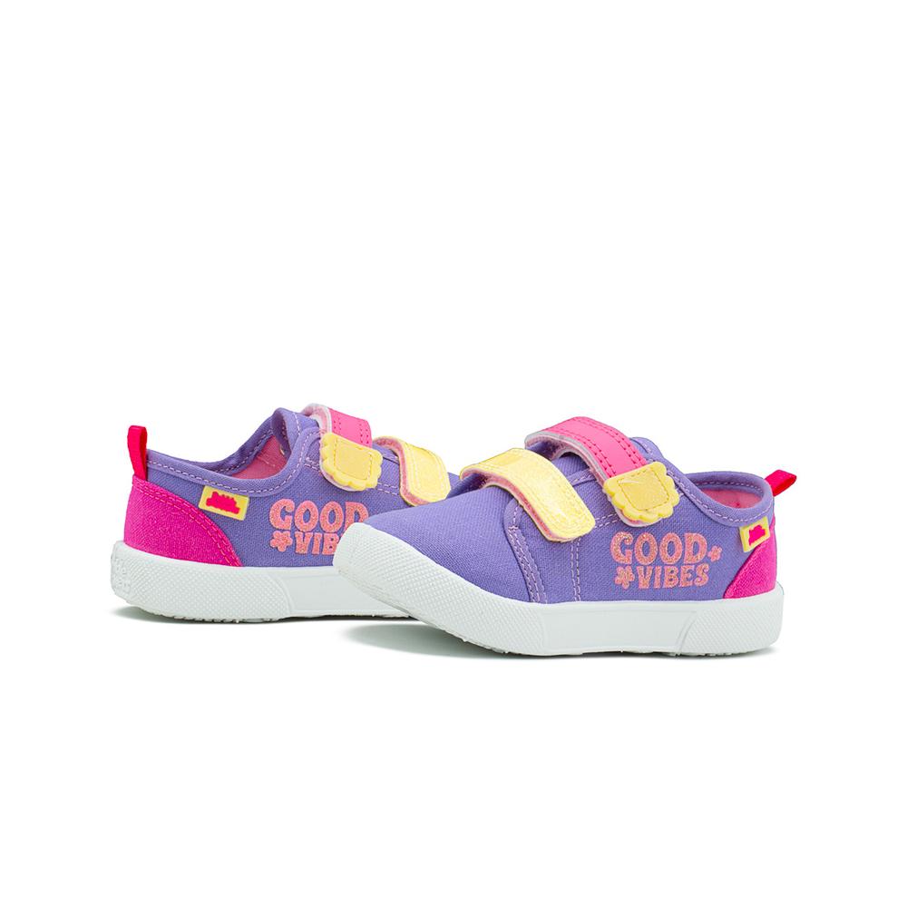 Foto 4 pulgar | Tenis Bubble Gummers Turron Para Niñas Velcro Lila/fiusha Fucsia