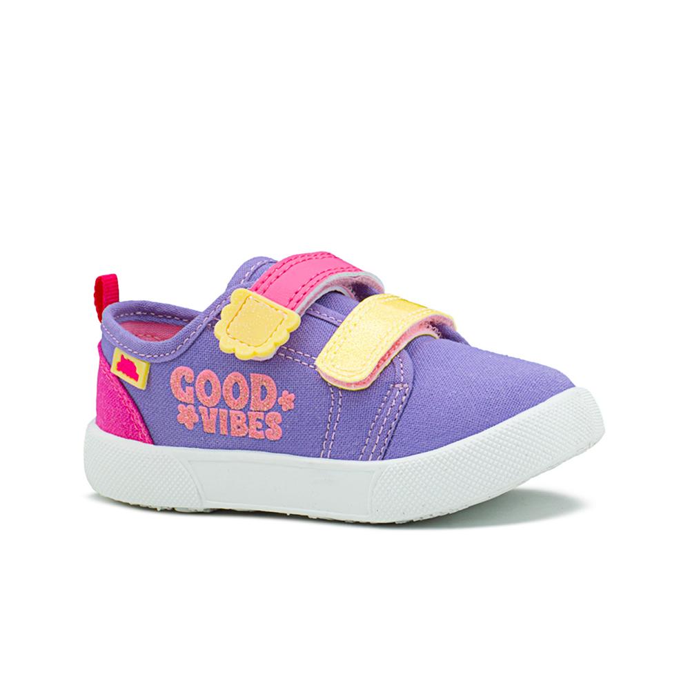 Foto 6 pulgar | Tenis Bubble Gummers Turron Para Niñas Velcro Lila/fiusha Fucsia