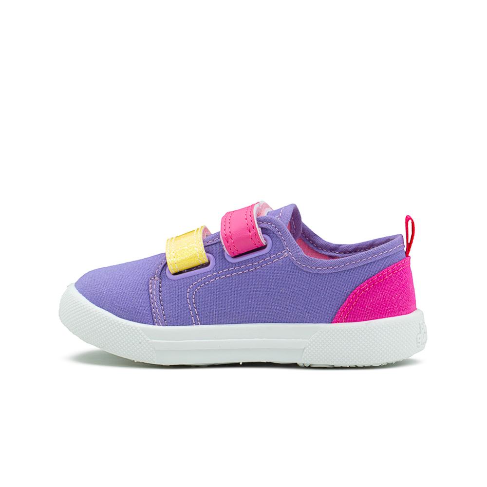 Foto 7 pulgar | Tenis Bubble Gummers Turron Para Niñas Velcro Lila/fiusha Fucsia