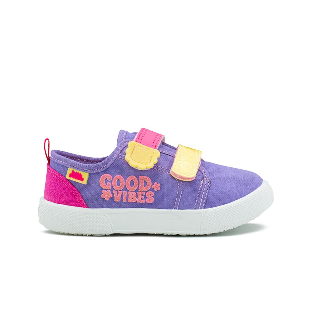 Foto 8 pulgar | Tenis Bubble Gummers Turron Para Niñas Velcro Lila/fiusha Fucsia