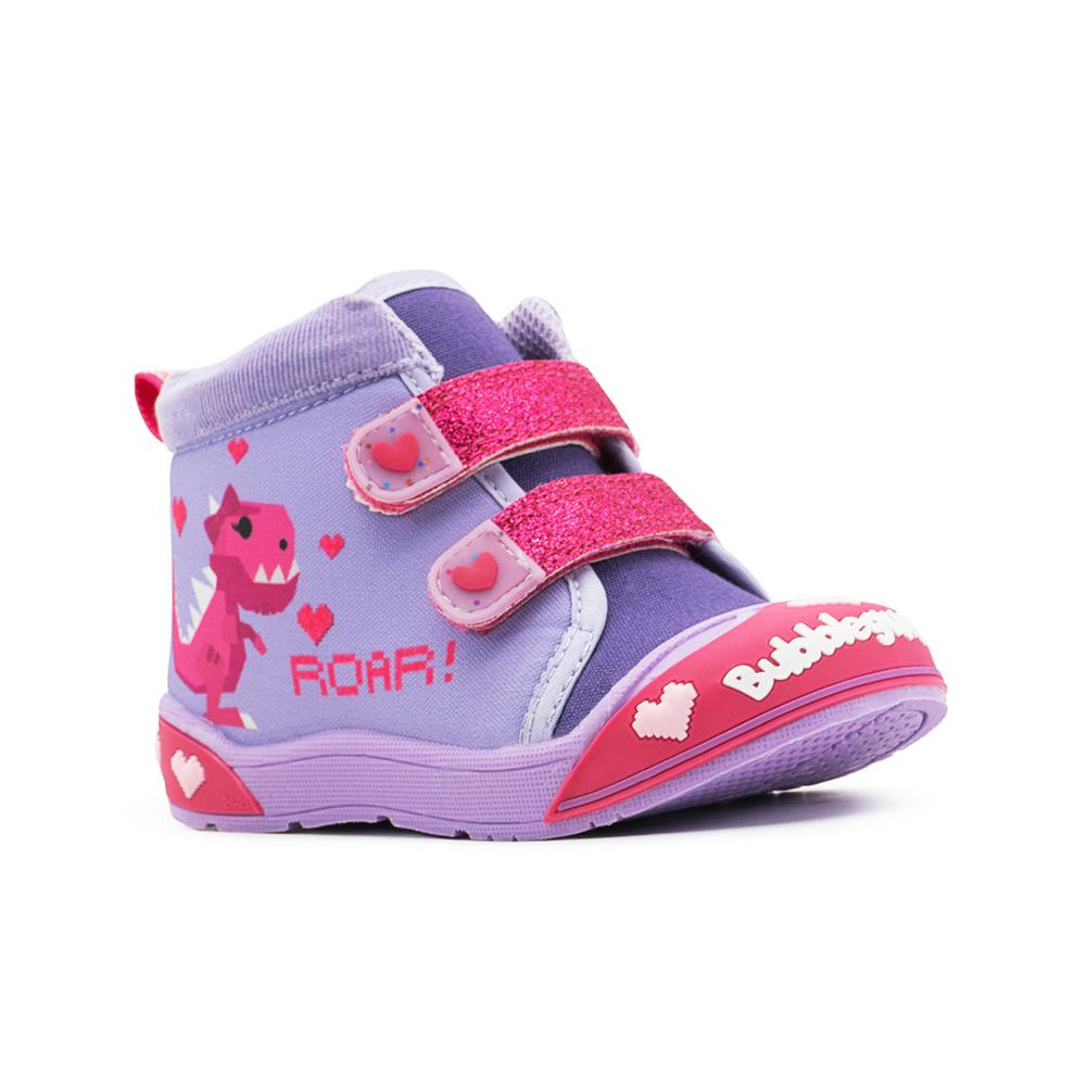 Foto 3 pulgar | Tenis Niña Bubble Gummers  Secta Lila Doble Velcro 14-17 Lila