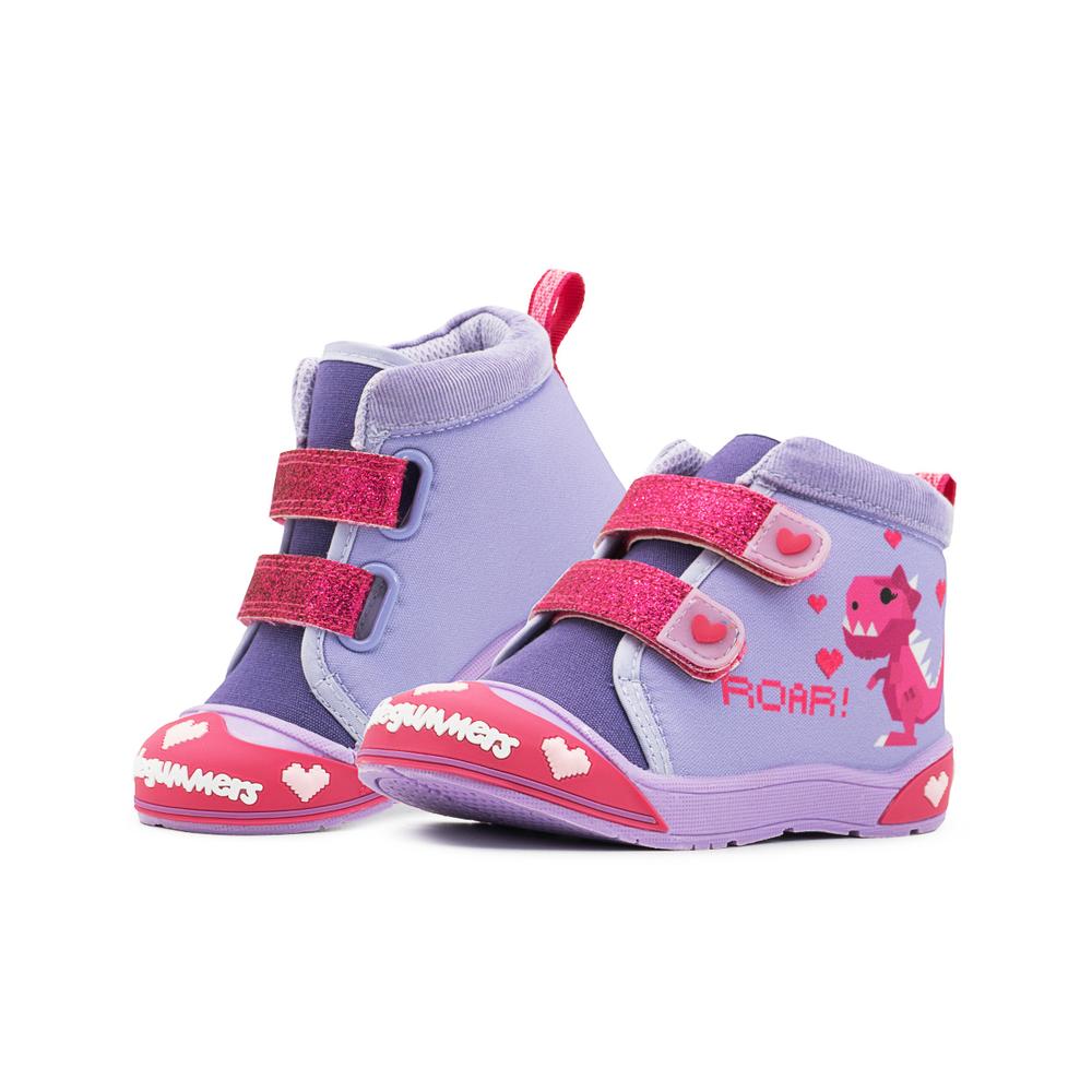 Foto 4 pulgar | Tenis Niña Bubble Gummers  Secta Lila Doble Velcro 14-17 Lila