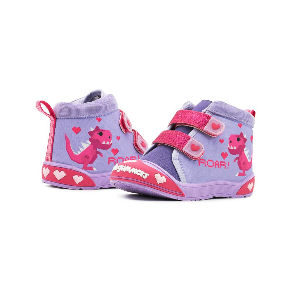 Foto 6 pulgar | Tenis Niña Bubble Gummers  Secta Lila Doble Velcro 14-17 Lila