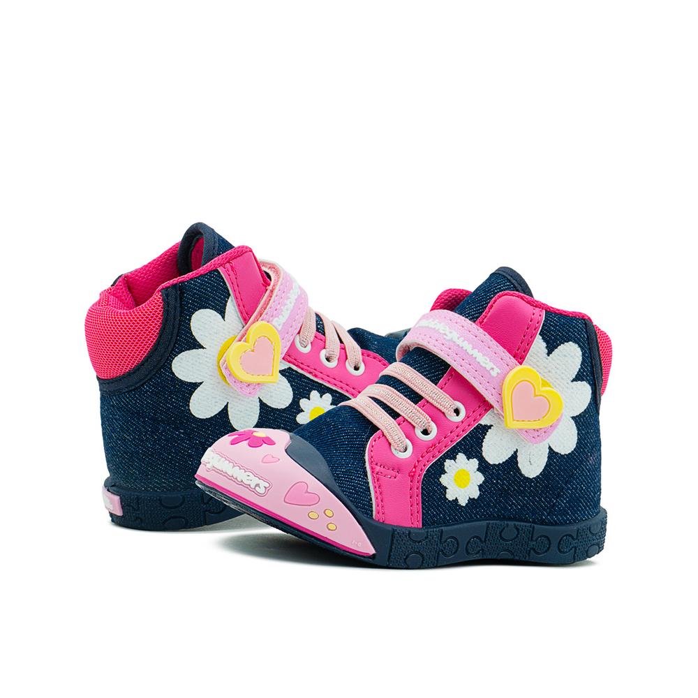 Foto 2 | Tenis Bota Bubble Gummers  Taiwan Para Niña Mezclilla/fiusha Fucsia