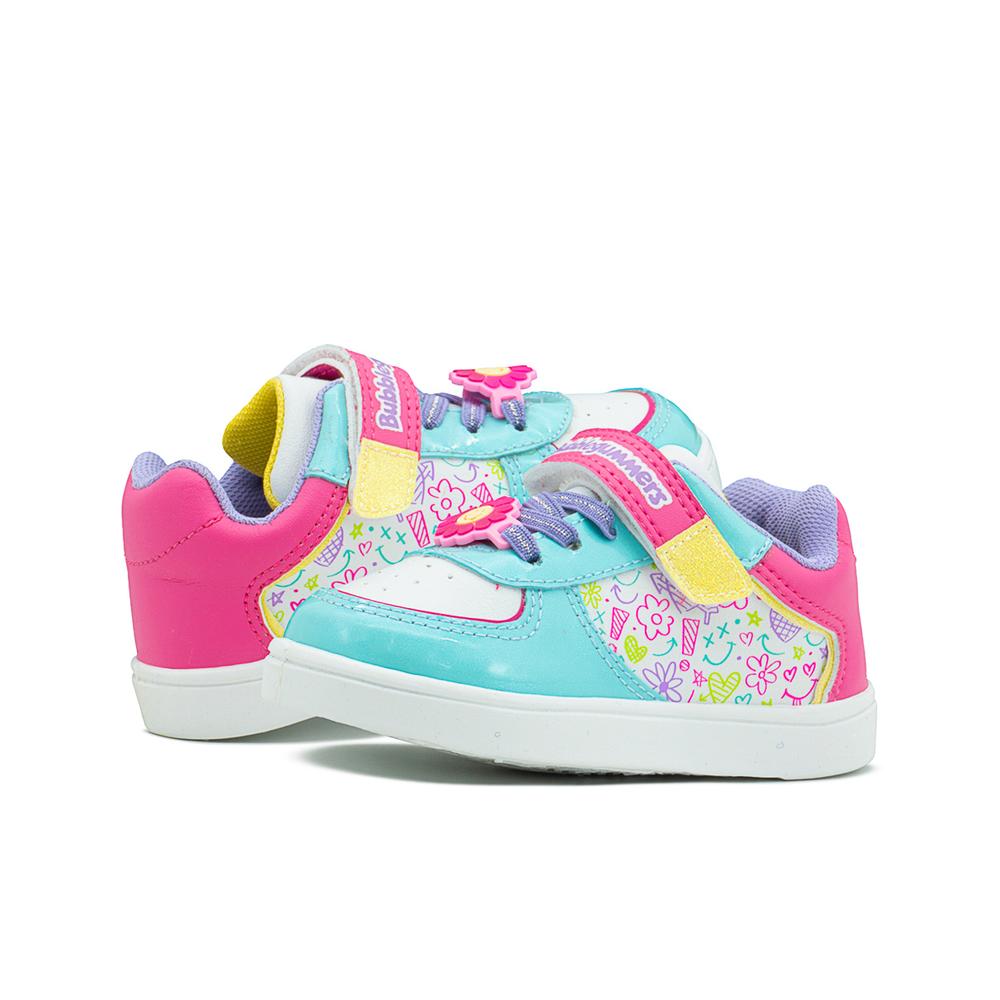 Foto 4 pulgar | Tenis Bubble Gummers Tiny Niña Ajuste Velcro Fiusha/menta Fucsia