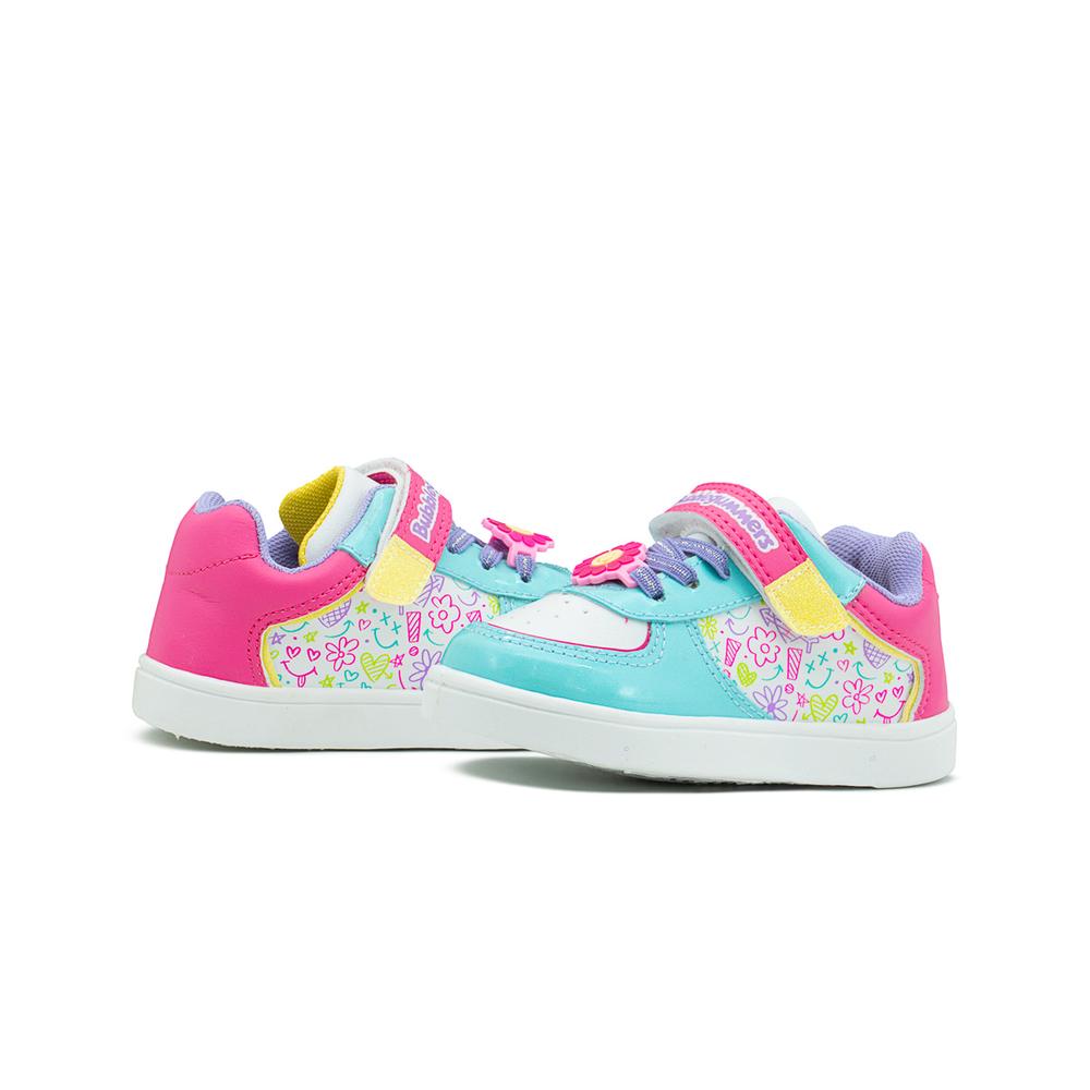 Foto 5 pulgar | Tenis Bubble Gummers Tiny Niña Ajuste Velcro Fiusha/menta Fucsia