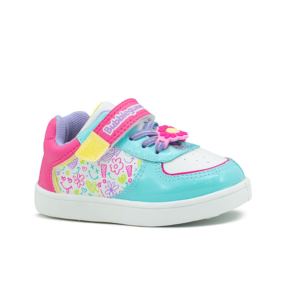 Foto 7 pulgar | Tenis Bubble Gummers Tiny Niña Ajuste Velcro Fiusha/menta Fucsia