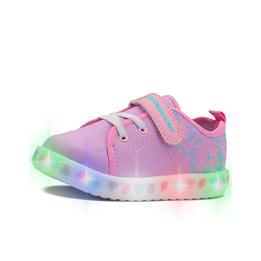 Foto 5 pulgar | Tenis Bubble Gummers Tapiocal Para Niña Luces Led Lila/rosa Lila