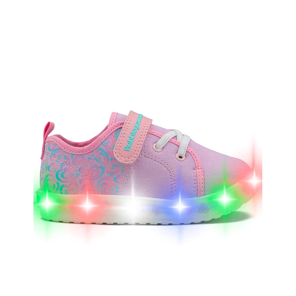 Foto 8 pulgar | Tenis Bubble Gummers Tapiocal Para Niña Luces Led Lila/rosa Lila