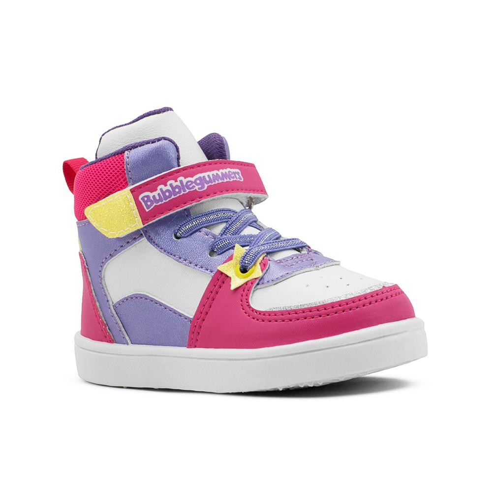Foto 5 | Tenis Bubble Gummers Niñas Tobago I Antiderrapante Velcro Blanco