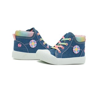 Foto 3 | Tenis Niña Bubble Gummers Mezclilla Botita Ligera Flexible Azul Oscuro