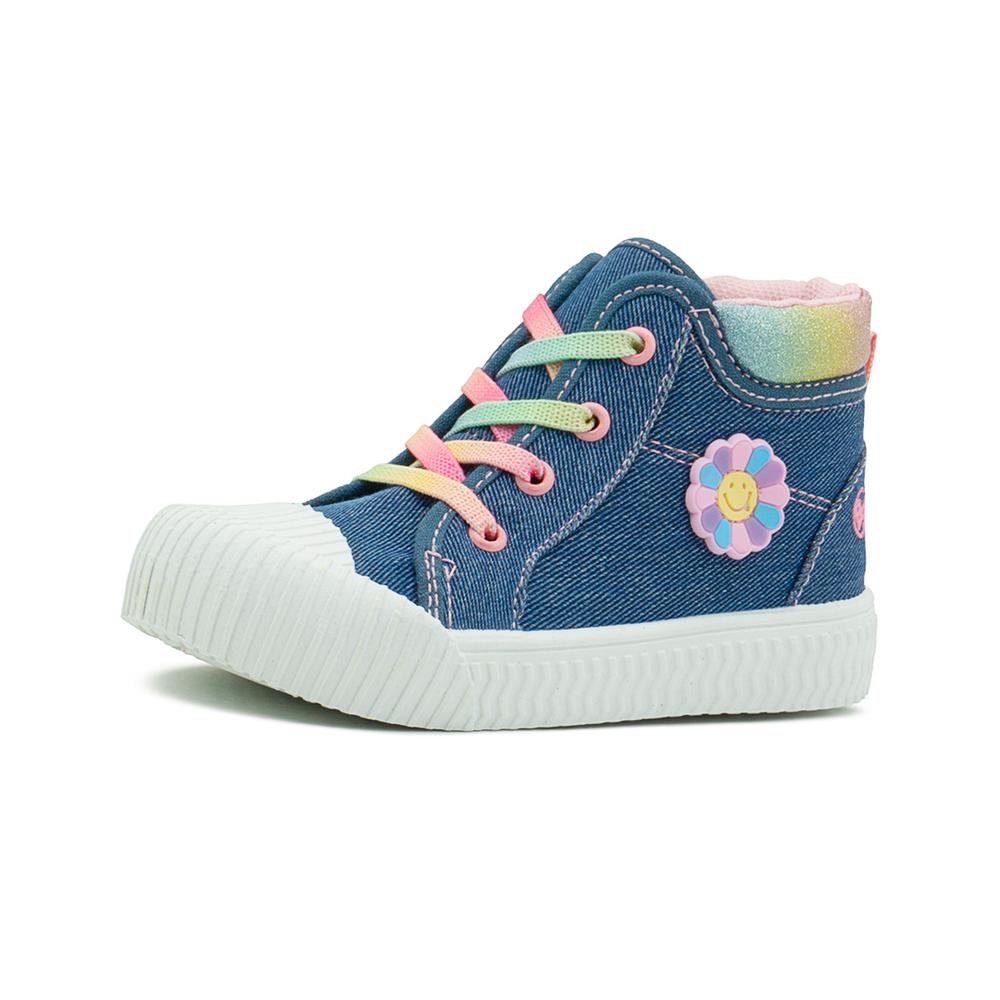 Foto 5 pulgar | Tenis Niña Bubble Gummers  Mezclilla Botita Ligera Flexible Azul Oscuro