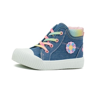 Foto 4 | Tenis Niña Bubble Gummers Mezclilla Botita Ligera Flexible Azul Oscuro