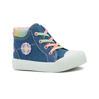 Foto 5 | Tenis Niña Bubble Gummers Mezclilla Botita Ligera Flexible Azul Oscuro