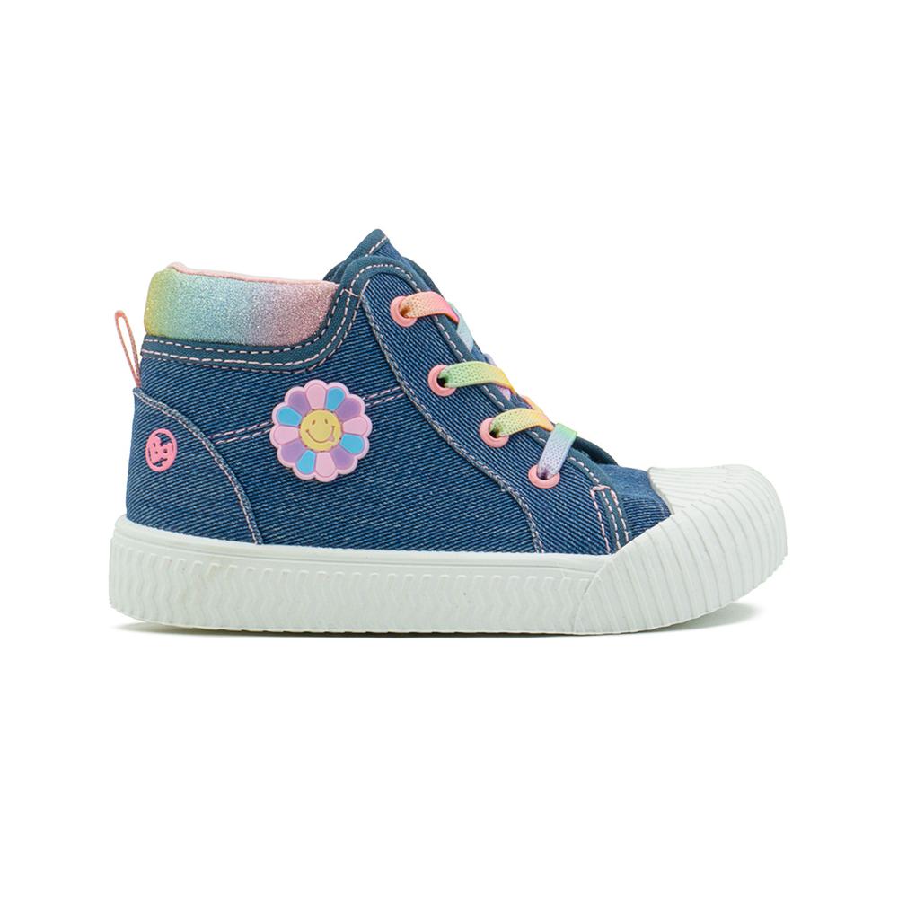 Foto 8 pulgar | Tenis Niña Bubble Gummers  Mezclilla Botita Ligera Flexible Azul Oscuro