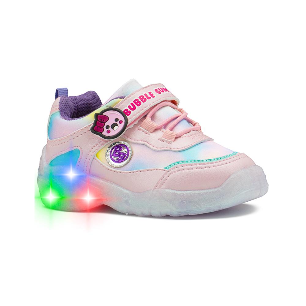 Foto 6 pulgar | Tenis Luces Niña Bubble Gummers  Emogi Moda Colo Rosa Rosa