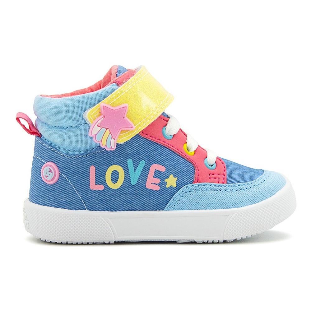 Foto 1 | Tenis Bota Niña Bubble Gummers Rapunzel Estrella Azul 12-17 Azul Acero