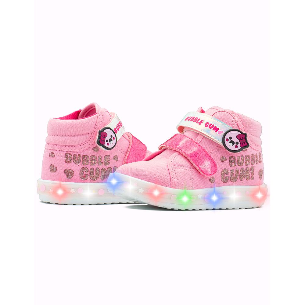 Foto 4 pulgar | Tenis Bota Luces Led Bubble Gummers Niña Remy Rosa 12-17 Rosa