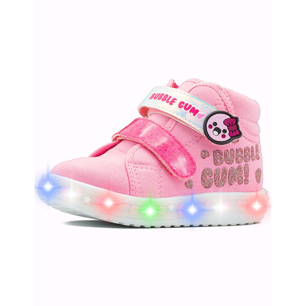 Foto 5 pulgar | Tenis Bota Luces Led Bubble Gummers Niña Remy Rosa 12-17 Rosa