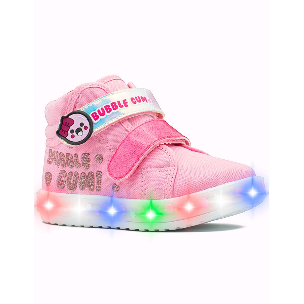 Foto 6 pulgar | Tenis Bota Luces Led Bubble Gummers Niña Remy Rosa 12-17 Rosa