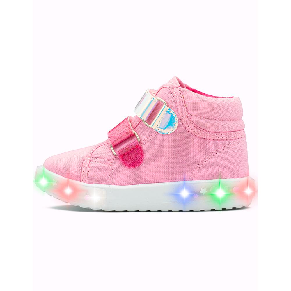 Foto 7 pulgar | Tenis Bota Luces Led Bubble Gummers Niña Remy Rosa 12-17 Rosa