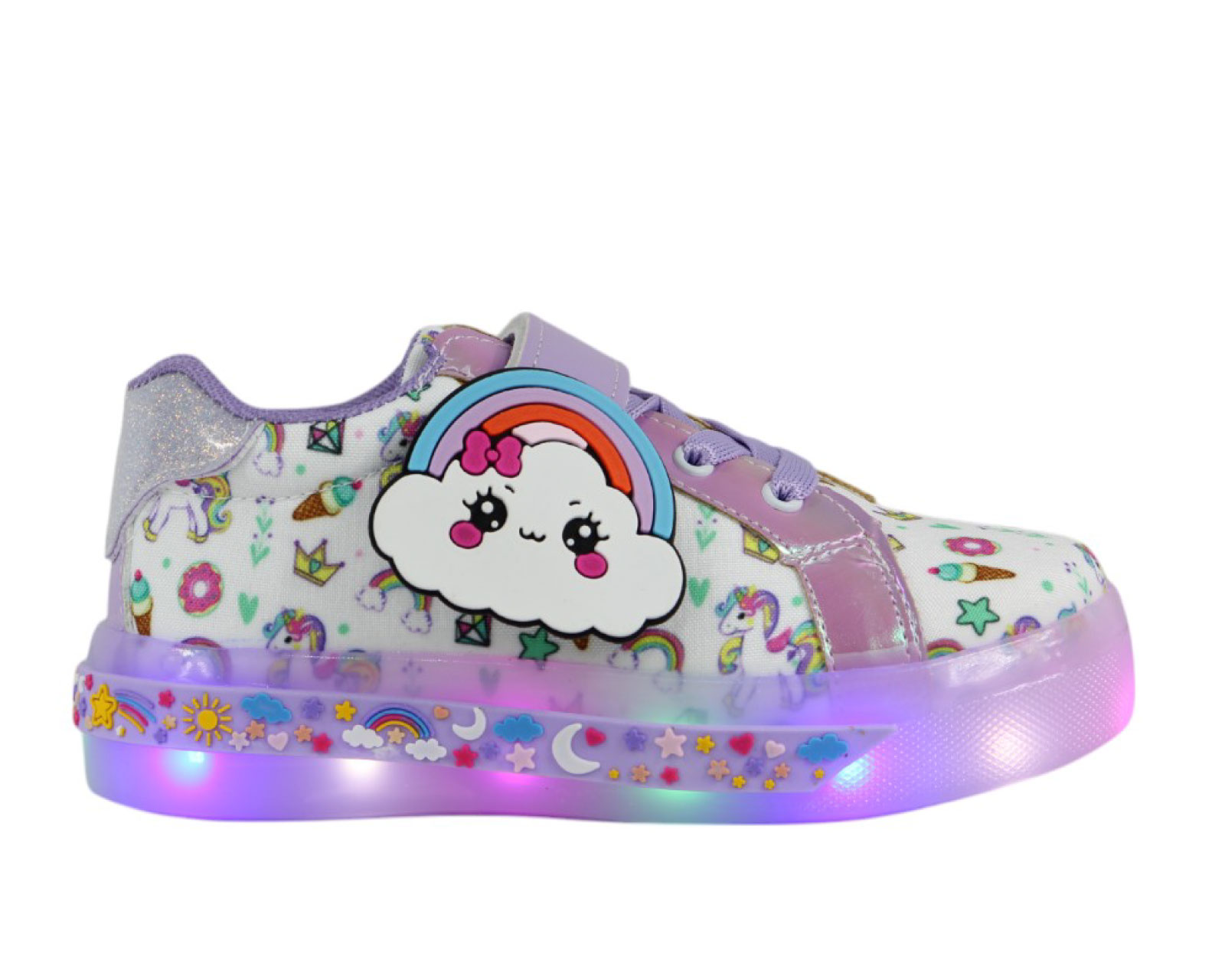 Foto 2 pulgar | Tenis Luces Led Kuali Shoes para Niña