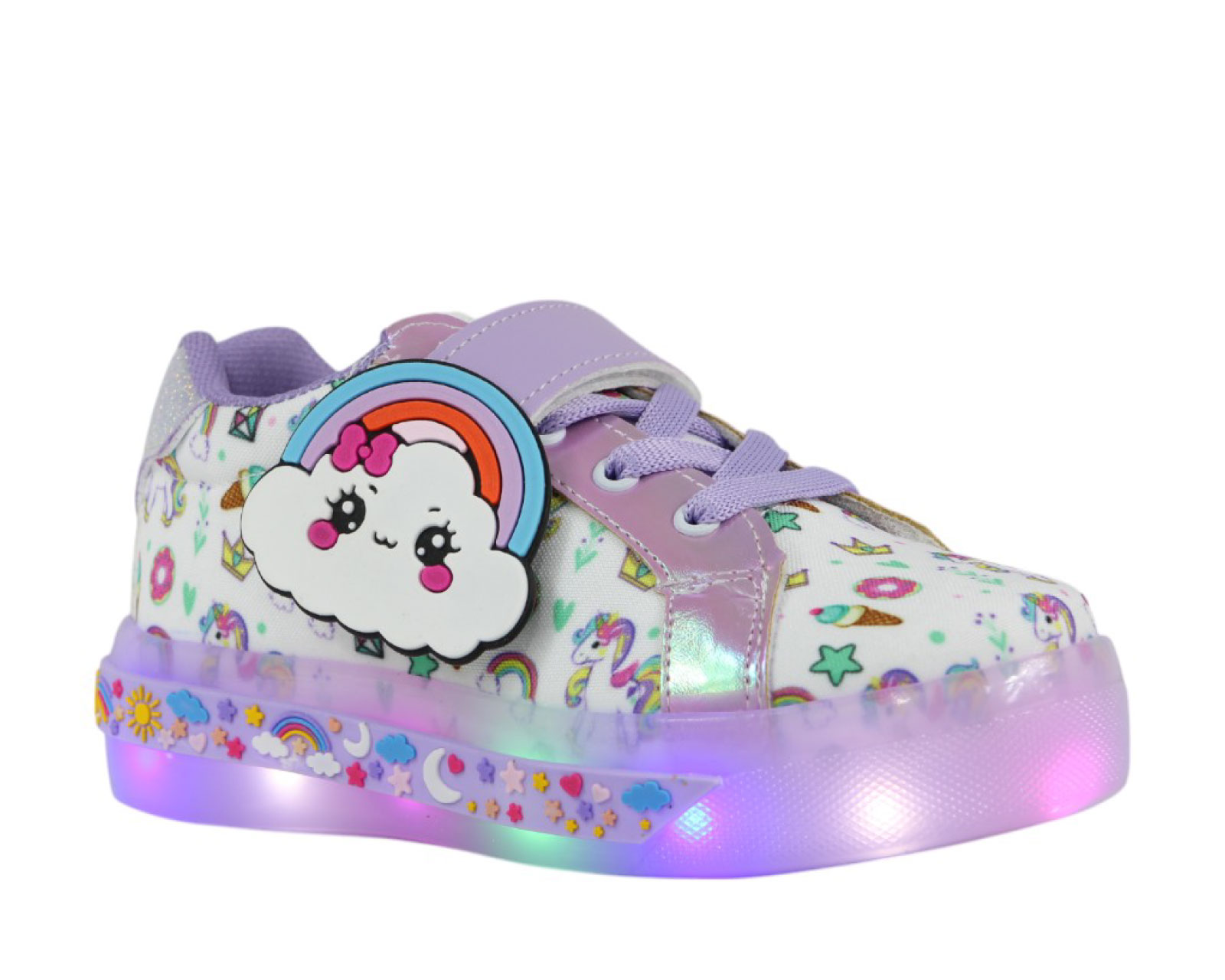 Foto 4 pulgar | Tenis Luces Led Kuali Shoes para Niña