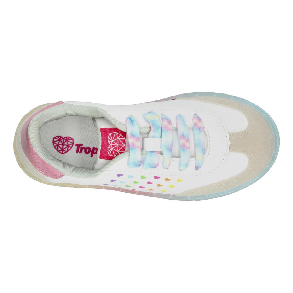 Foto 8 pulgar | Tenis Tropicana Blanco Cintas Multicolor Para Niña Multicolor