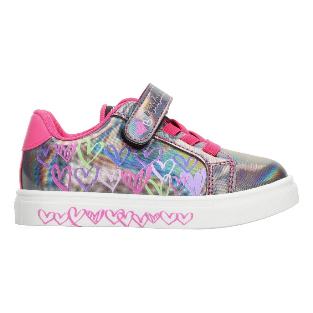 Foto 1 | Tenis Tropicana Plateado Con Corazones Para Niña [tro1399] Multicolor