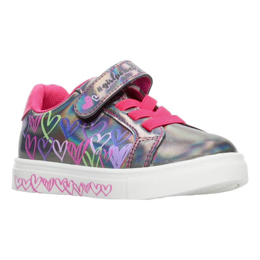Foto 4 pulgar | Tenis Tropicana Plateado Con Corazones Para Niña [tro1399] Multicolor