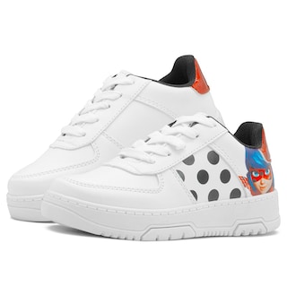 Foto 1 | Tenis Para Niña Casual De Ladybug Miraculous Moda Marinette Blanco