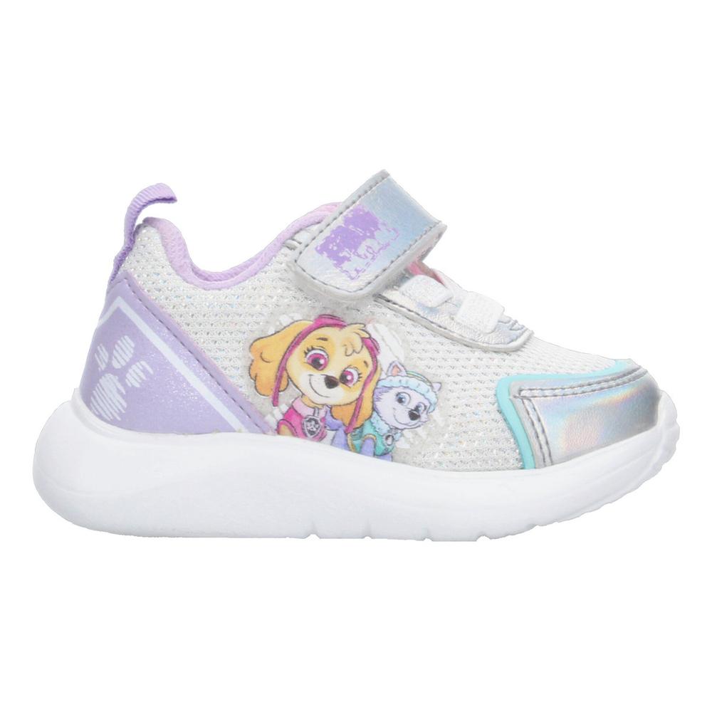 Foto 2 pulgar | Tenis Niña Paw Patrol Nickelodeon Plateado Ajuste Velcro Infantil Morado Lila Cómodo Ligero Lila