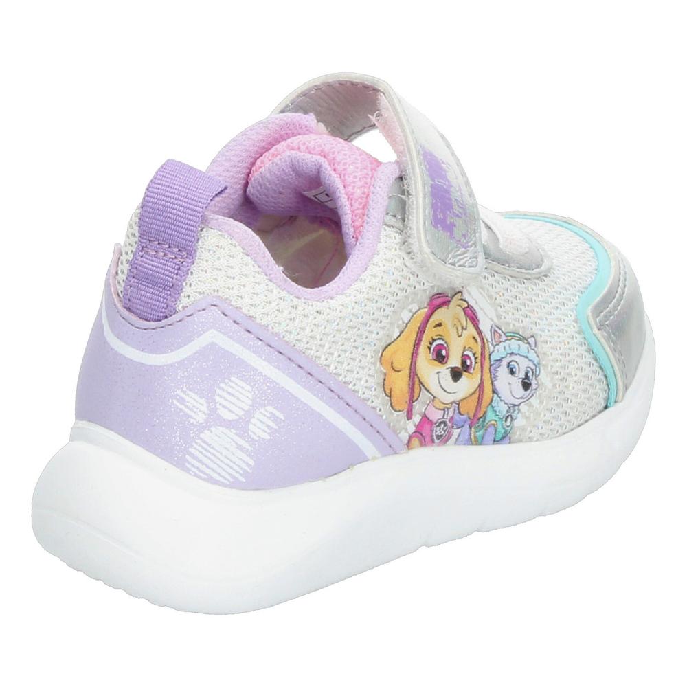 Foto 4 pulgar | Tenis Niña Paw Patrol Nickelodeon Plateado Ajuste Velcro Infantil Morado Lila Cómodo Ligero Lila