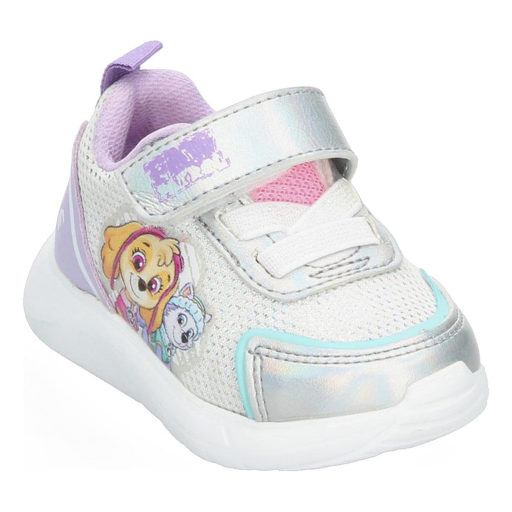 Foto 5 pulgar | Tenis Niña Paw Patrol Nickelodeon Plateado Ajuste Velcro Infantil Morado Lila Cómodo Ligero Lila