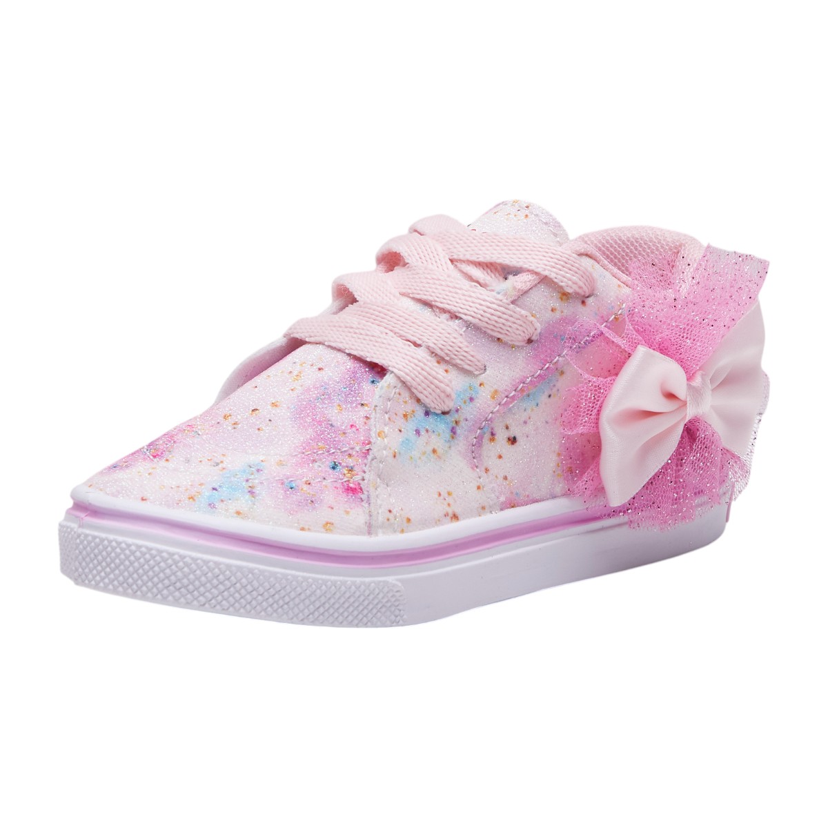 Foto 1 | Tenis Calzado Watanabe Color Rosa Brillo Y Moño