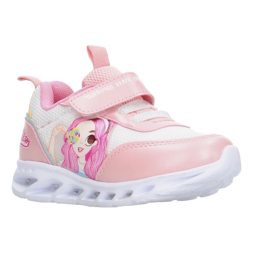 Foto 3 pulgar | Tenis Mis Pastelitos Rosa Para Niña [mpt13] Blanco