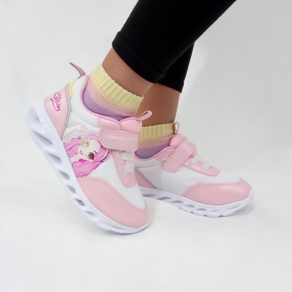 Foto 4 pulgar | Tenis Mis Pastelitos Rosa Para Niña [mpt13] Blanco